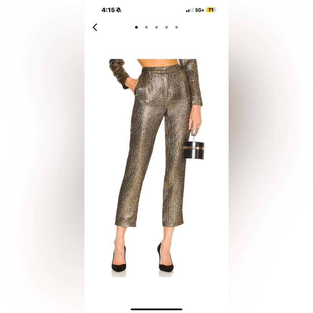 x Revolve Waverly Pant in Black & Gold